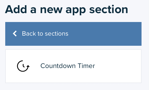Delivery countdown timer